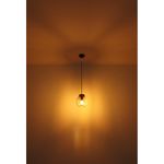 Casa si Gradina - Corpuri si surse de iluminat - Lustre si pendule - Pendul Pablo 15663H, 1xE27, negru mat+maro, IP20, Globo - Infinity.ro