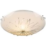 Casa si Gradina - Corpuri si surse de iluminat - Plafoniere, aplice si spoturi - Plafoniera Calimero 40402-1, 1xE27, crom+alba, IP20, Globo Lighting - Infinity.ro