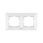 Casa si Gradina - Electrice - Accesorii electrice - Accesorii prize si intrerupatoare - Rama 2 module orizontala IP20, Alb, Panasonic Arkedia Slim - Infinity.ro