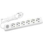 Casa si Gradina - Electrice - Accesorii electrice - Prelungitoare, triple, fise - Prelungitor 6 prize 3 metri + intrerupator X-tendia Panasonic, Alb - Infinity.ro