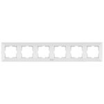 Casa si Gradina - Electrice - Accesorii electrice - Accesorii prize si intrerupatoare - Rama 6 module orizontala Arkedia Pansonic, alba - Infinity.ro