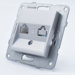 Casa si Gradina - Electrice - Prize - Priza internet RJ45, cat 6, Argintiu, IP20, Panasonic Arkedia Slim/Karre Plus - Infinity.ro