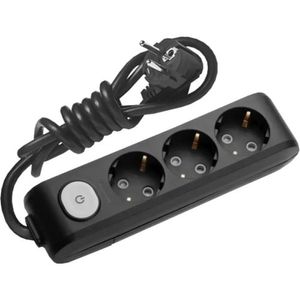 Prelungitor 3 prize 3 metri + intrerupator X-tendia Panasonic Negru