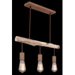 Casa si Gradina - Corpuri si surse de iluminat - Lustre si pendule - Lustra Jakob 15327-3N, 3xE27, IP20, lemn+ruginiu, Globo Lighting - Infinity.ro