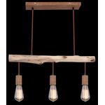 Casa si Gradina - Corpuri si surse de iluminat - Lustre si pendule - Lustra Jakob 15327-3N, 3xE27, IP20, lemn+ruginiu, Globo Lighting - Infinity.ro