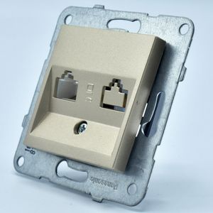 Priza internet RJ45, cat 5E, Bronz, IP20, Panasonic Arkedia Slim / Karre Plus