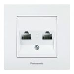 Casa si Gradina - Electrice - Prize - Priza calculator dubla cat 6 Karre Plus Pansonic, ST, alba - Infinity.ro