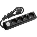 Casa si Gradina - Electrice - Accesorii electrice - Prelungitoare, triple, fise - Prelungitor 4 prize 5 metri + intrerupator X-tendia Panasonic, Negru - Infinity.ro