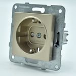 Casa si Gradina - Electrice - Prize - Priza simpla cu impamantare si protectie copii, 16A, IP20, Bronz, Panasonic Arkedia Slim \ Karre Plus - Infinity.ro