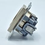 Casa si Gradina - Electrice - Prize - Priza simpla cu impamantare si protectie copii, 16A, IP20, Bronz, Panasonic Arkedia Slim \ Karre Plus - Infinity.ro
