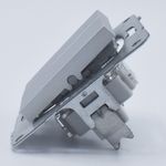 Casa si Gradina - Electrice - Distributie electrica si comanda - Intrerupatoare - Intrerupator dublu, 10A, IP20, Argintiu, Panasonic Arkedia Slim / Karre Plus - Infinity.ro