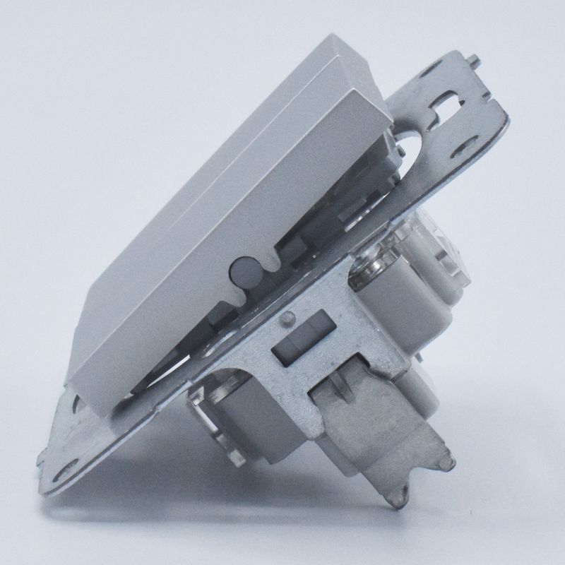 Casa si Gradina - Electrice - Distributie electrica si comanda - Intrerupatoare - Intrerupator dublu, 10A, IP20, Argintiu, Panasonic Arkedia Slim / Karre Plus - Infinity.ro