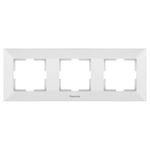Casa si Gradina - Electrice - Accesorii electrice - Accesorii prize si intrerupatoare - Rama 3 module orizontala Arkedia Pansonic, alba - Infinity.ro
