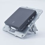 Casa si Gradina - Electrice - Distributie electrica si comanda - Intrerupatoare - Intrerupator alternativ, Grafit, 10A, Panasonic Arkedia Slim/Karre Plus Plus - Infinity.ro