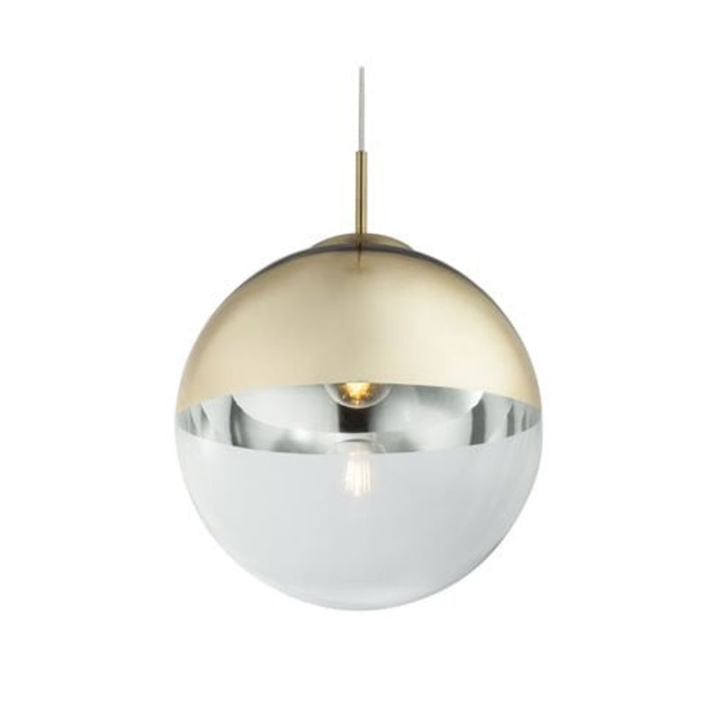 Casa si Gradina - Corpuri si surse de iluminat - Lustre si pendule - Pendul Varus 15857, 1xE27, auriu mat+transparent, IP20, Globo - Infinity.ro