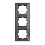 Casa si Gradina - Electrice - Accesorii electrice - Accesorii prize si intrerupatoare - Rama 3 module, verticala, IP20, Grafit, Panasonic Arkedia Slim - Infinity.ro