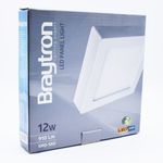 Casa si Gradina - Corpuri si surse de iluminat - Plafoniere, aplice si spoturi - Spot LED 12W Aplicat, Patrat, Braytron, 910lm, Lumina Neutra (4200K), Alb - Infinity.ro