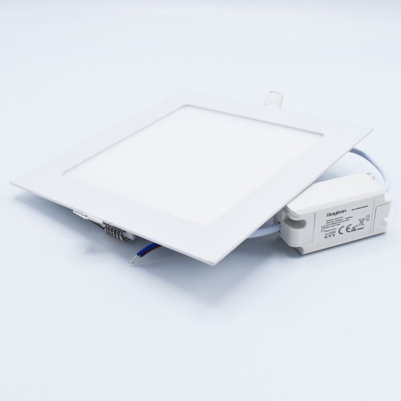 Casa si Gradina - Corpuri si surse de iluminat - Plafoniere, aplice si spoturi - Spot LED 12W Incastrat, Patrat, Braytron, 910lm, Lumina Rece (6500K), Alb - Infinity.ro