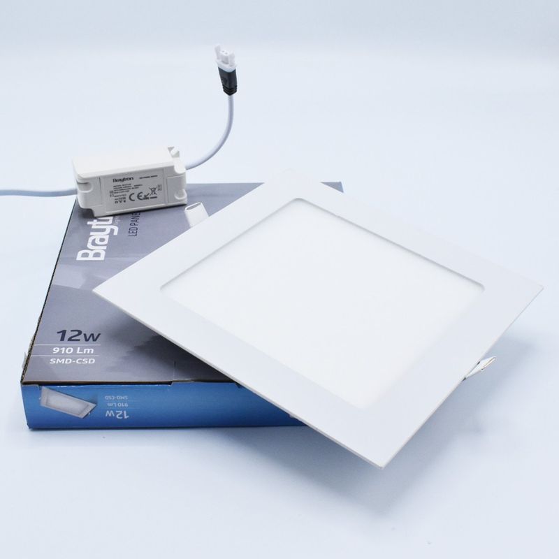Casa si Gradina - Corpuri si surse de iluminat - Plafoniere, aplice si spoturi - Spot LED 12W Incastrat, Patrat, Braytron, 910lm, Lumina Rece (6500K), Alb - Infinity.ro