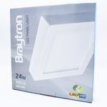 Casa si Gradina - Corpuri si surse de iluminat - Plafoniere, aplice si spoturi - Spot LED 24W Aplicat, Patrat, Braytron, 1850lm, Lumina Neutra (4200K), Alb - Infinity.ro
