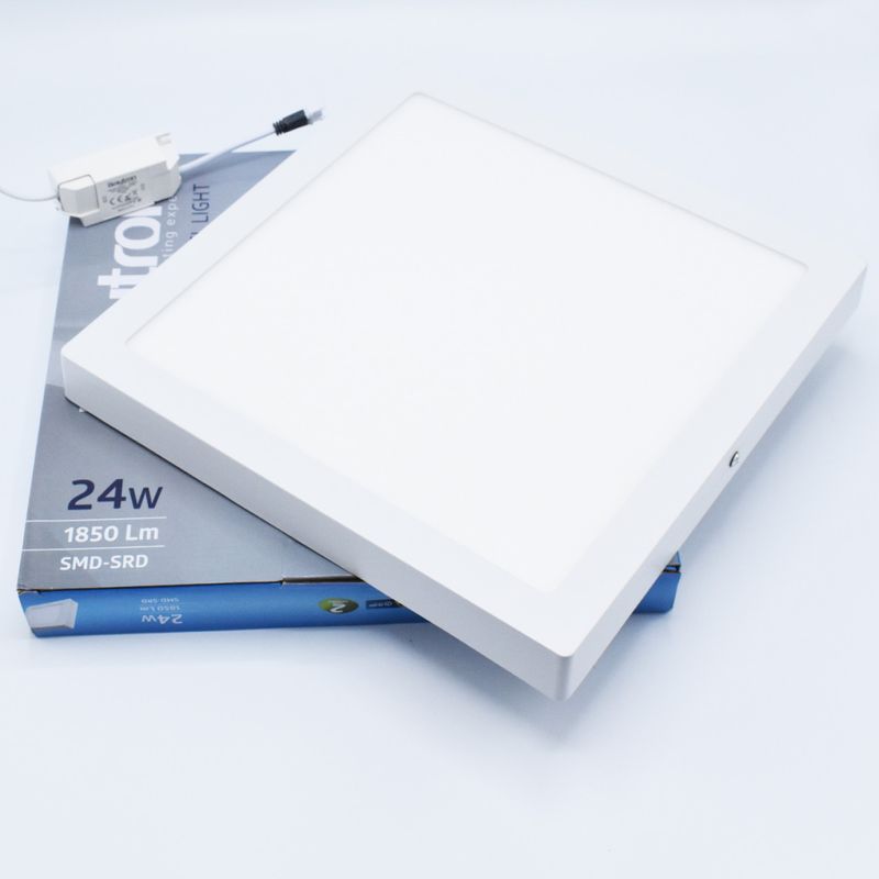 Casa si Gradina - Corpuri si surse de iluminat - Plafoniere, aplice si spoturi - Spot LED 24W Aplicat, Patrat, Braytron, 1850lm, Lumina Neutra (4200K), Alb - Infinity.ro