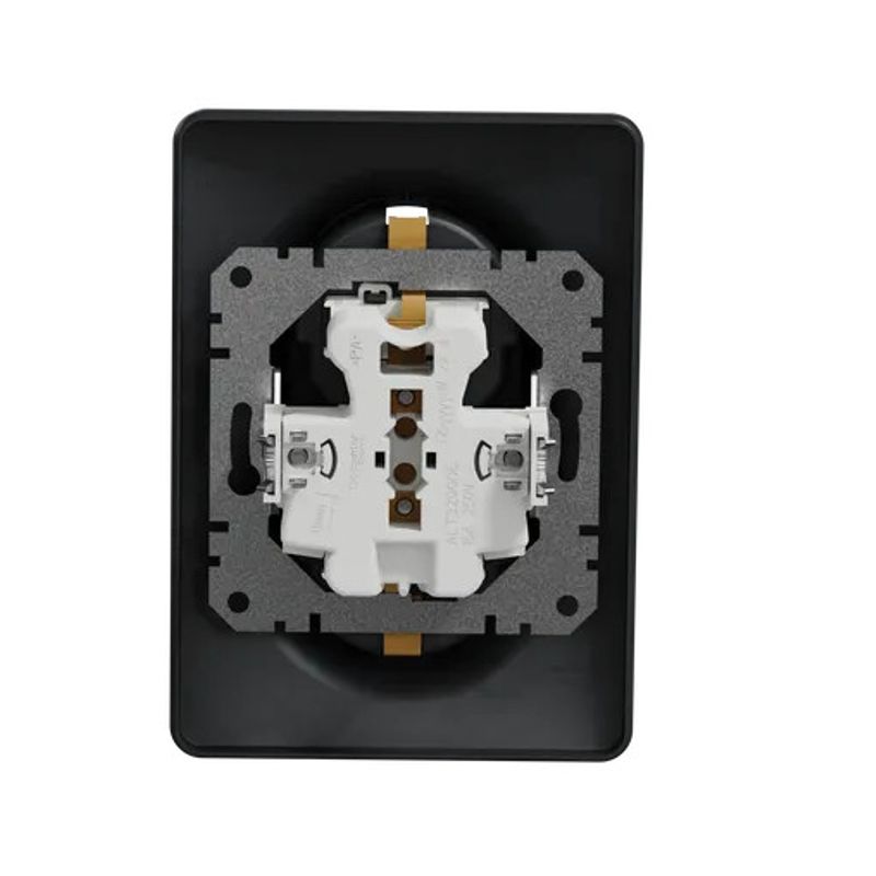 Casa si Gradina - Electrice - Prize - Priza dubla cu impamantare, 16A, IP20, Antracit, Schneider Sedna Design - Infinity.ro