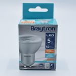 Casa si Gradina - Corpuri si surse de iluminat - Becuri si tuburi neon - Becuri - Bec LED 5.5W(50W) Braytron, GU10, 400 lm, lumina neutra (4000 K), dimabil, clasa energetica F - Infinity.ro