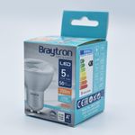 Casa si Gradina - Corpuri si surse de iluminat - Becuri si tuburi neon - Becuri - Bec LED 5.5W(50W) Braytron, GU10, 400 lm, lumina neutra (4000 K), dimabil, clasa energetica F - Infinity.ro