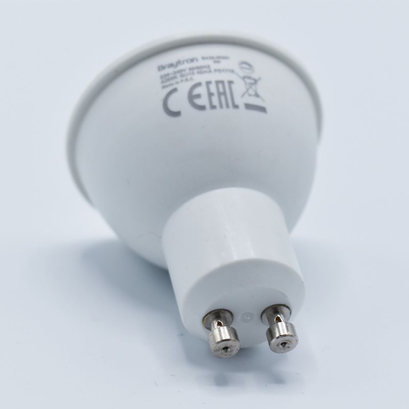 Casa si Gradina - Corpuri si surse de iluminat - Becuri si tuburi neon - Becuri - Bec LED 5.5W(50W) Braytron, GU10, 400 lm, lumina neutra (4000 K), dimabil, clasa energetica F - Infinity.ro