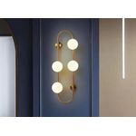 Casa si Gradina - Corpuri si surse de iluminat - Plafoniere, aplice si spoturi - Aplica Galilei KL101024, 4xG9, alba+alama, IP20, Klausen - Infinity.ro