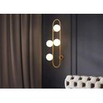 Casa si Gradina - Corpuri si surse de iluminat - Plafoniere, aplice si spoturi - Aplica Galilei KL101024, 4xG9, alba+alama, IP20, Klausen - Infinity.ro