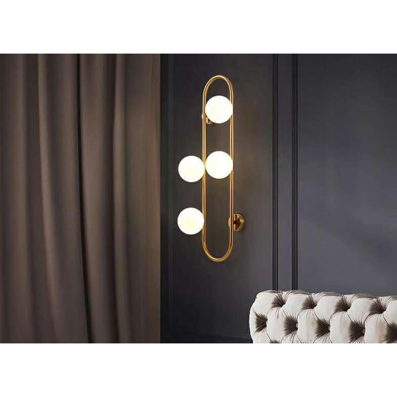 Casa si Gradina - Corpuri si surse de iluminat - Plafoniere, aplice si spoturi - Aplica Galilei KL101024, 4xG9, alba+alama, IP20, Klausen - Infinity.ro