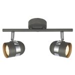 Casa si Gradina - Corpuri si surse de iluminat - Plafoniere, aplice si spoturi - Spot Fiction KL162002, orientabil, 2xGU10, crom+gri, IP20, Klausen - Infinity.ro