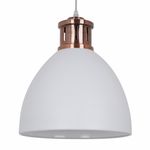 Casa si Gradina - Corpuri si surse de iluminat - Lustre si pendule - Pendul Metal KL6241, 1xE27, cupru+alb, IP20, Klausen - Infinity.ro