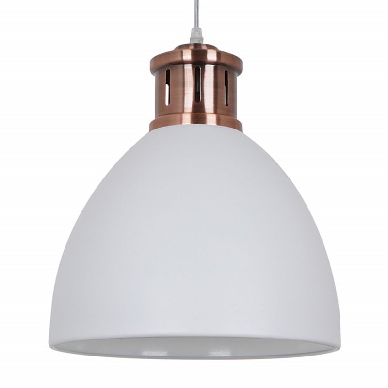 Casa si Gradina - Corpuri si surse de iluminat - Lustre si pendule - Pendul Metal KL6241, 1xE27, cupru+alb, IP20, Klausen - Infinity.ro