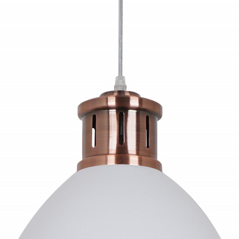 Casa si Gradina - Corpuri si surse de iluminat - Lustre si pendule - Pendul Metal KL6241, 1xE27, cupru+alb, IP20, Klausen - Infinity.ro