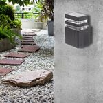 Casa si Gradina - Corpuri si surse de iluminat - Plafoniere, aplice si spoturi - Aplica exterioara Inez, 1 bec, dulie GU10, antracit, protectie IP54, Masterled - Infinity.ro