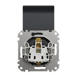 Casa si Gradina - Electrice - Prize - Priza simpla cu impamantare, cu capac, 16A, IP20, antracit, Schneider Sedna Design - Infinity.ro