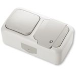 Casa si Gradina - Electrice - Prize - Intrerupator + Priza IP54 Palmiye Viko, PT, gri - Infinity.ro