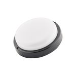 Casa si Gradina - Corpuri si surse de iluminat - Plafoniere, aplice si spoturi - Plafoniera LED pentru exterior, cu senzor de miscare, alba, neagra, 12W, 1050 lm, lumina neutra (4000K), IP54, Masterled - Infinity.ro