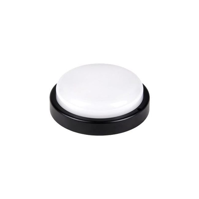 Casa si Gradina - Corpuri si surse de iluminat - Plafoniere, aplice si spoturi - Plafoniera LED pentru exterior, cu senzor de miscare, alba, neagra, 12W, 1050 lm, lumina neutra (4000K), IP54, Masterled - Infinity.ro