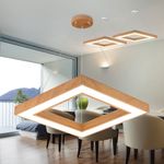 Casa si Gradina - Corpuri si surse de iluminat - Lustre si pendule - Lustra LED Blade BR-BH16-07297, patrata, cu telecomanda, 45W, 4050lm, lumina calda+neutra+rece, IP20, maro, Braytron - Infinity.ro