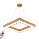 Casa si Gradina - Corpuri si surse de iluminat - Lustre si pendule - Lustra LED Blade BR-BH16-07297, patrata, cu telecomanda, 45W, 4050lm, lumina calda+neutra+rece, IP20, maro, Braytron - Infinity.ro