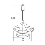 Casa si Gradina - Corpuri si surse de iluminat - Lustre si pendule - Lustra LED Lina BR-BH16-09681, 65W, 6500lm, lumina calda+neutra+rece, IP20, neagra, Braytron - Infinity.ro