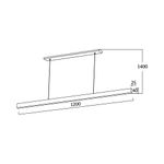 Casa si Gradina - Corpuri si surse de iluminat - Lustre si pendule - Lustra LED suspendata 30W, 1200mm, 3000lm, lumina calda+neutra+rece, IP20, neagra, Lina - Infinity.ro