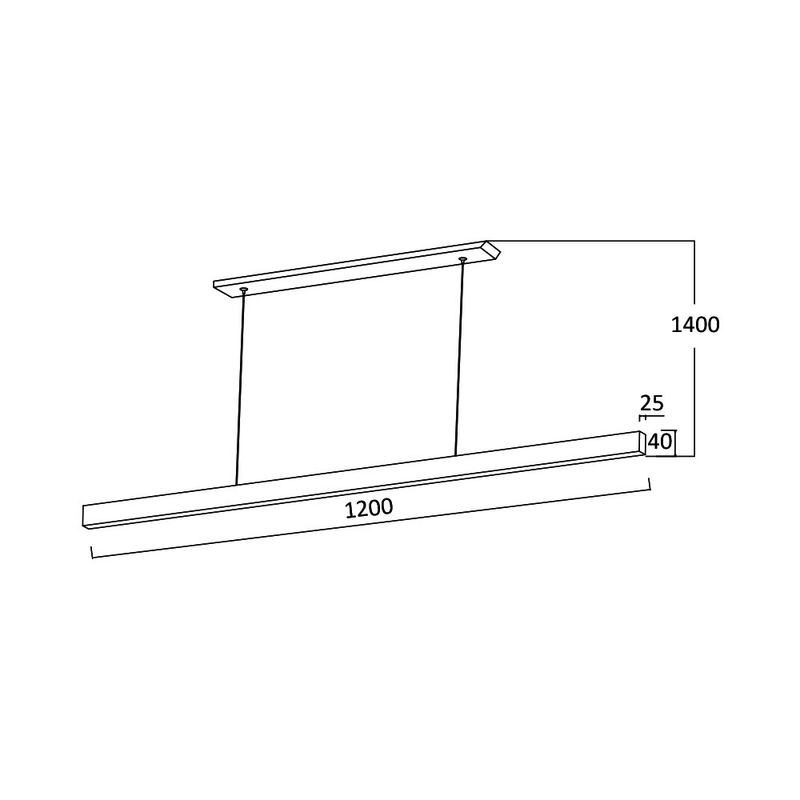 Casa si Gradina - Corpuri si surse de iluminat - Lustre si pendule - Lustra LED suspendata 30W, 1200mm, 3000lm, lumina calda+neutra+rece, IP20, neagra, Lina - Infinity.ro