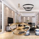 Casa si Gradina - Corpuri si surse de iluminat - Lustre si pendule - Lustra LED Lina BR-BH16-09686, 65W, 6500lm, lumina calda+neutra+rece, IP20, aurie, Braytron - Infinity.ro