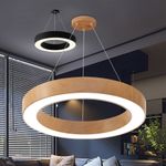 Casa si Gradina - Corpuri si surse de iluminat - Lustre si pendule - Lustra LED Blade BR-BH16-06287, rotunda, 45W, 4050lm, lumina calda+neutra+rece, IP20, maro, Braytron - Infinity.ro