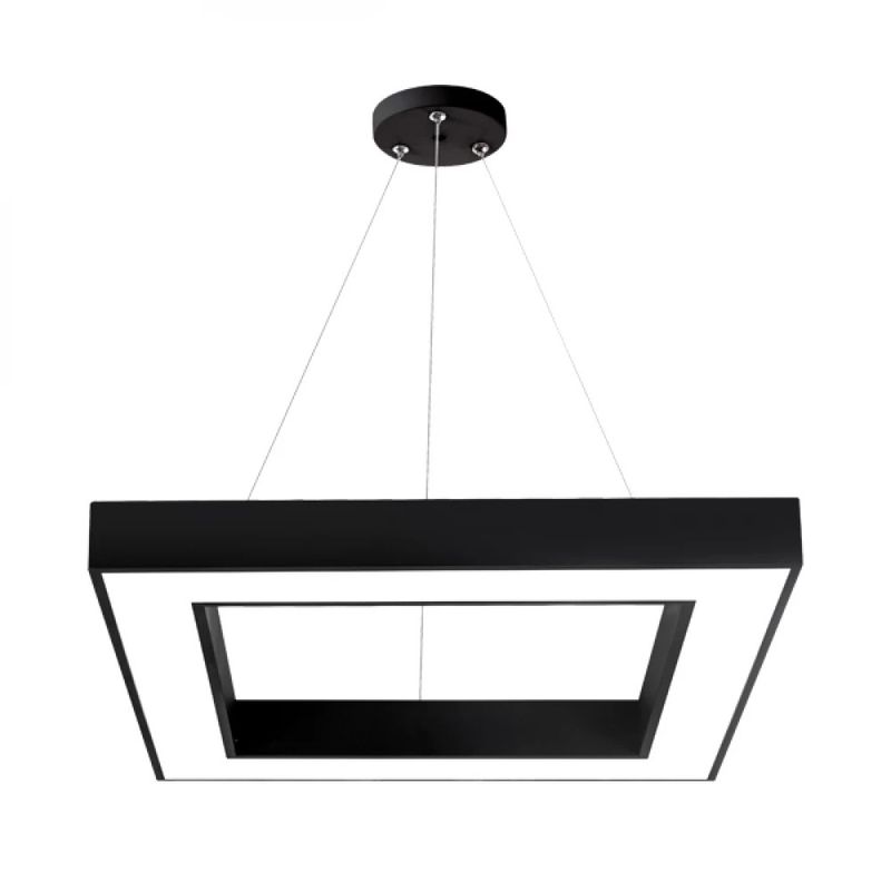 Casa si Gradina - Corpuri si surse de iluminat - Lustre si pendule - Lustra LED Blade BR-BH16-07291, patrata, cu telecomanda, 45W, 4050lm, lumina calda+neutra+rece, IP20, neagra, Braytron - Infinity.ro
