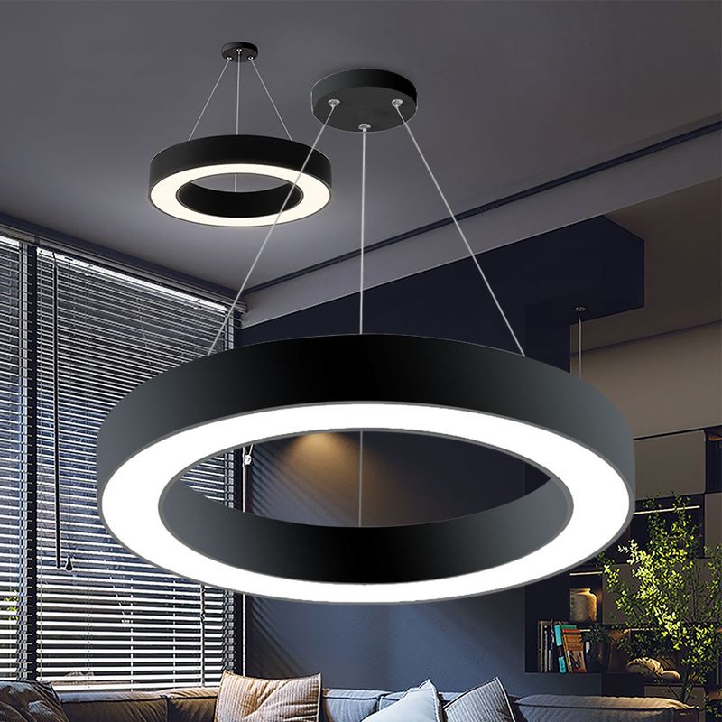 Casa si Gradina - Corpuri si surse de iluminat - Lustre si pendule - Lustra LED Blade BR-BH16-06281, rotunda, 45W, 4050lm,lumina calda+neutra+rece, IP20, neagra, Braytron - Infinity.ro